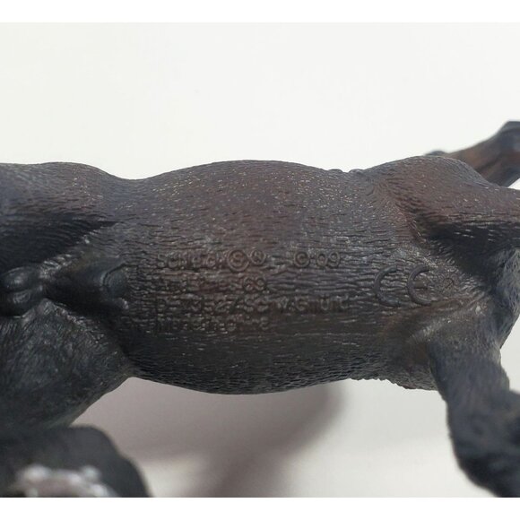 2009 Schleich Freisian Horse D-73527 Realistic Black Figure - Picture 14 of 16